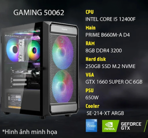 Gaming 50062 Intel Core i5-12400F/8GB/250GB SSD/GeForce GTX 1660 Super/Free DOS/